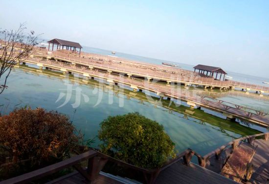 苏州镇湖塑木板栈道